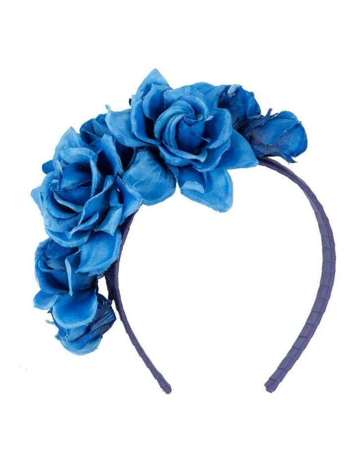 Royal blue flower headband by Max Alexander MA919RB image 1