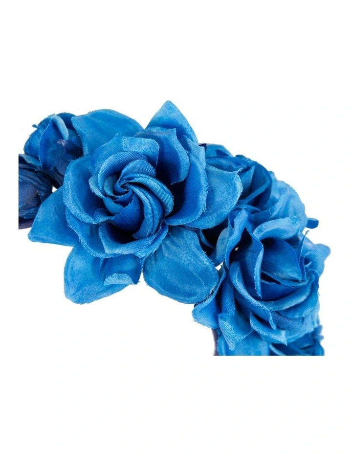 Royal blue flower headband by Max Alexander MA919RB image 2