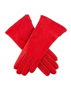 DENTS Jessica Womens Classic Imipec Leather Gloves 7-1109 Lined Ladies - Berry