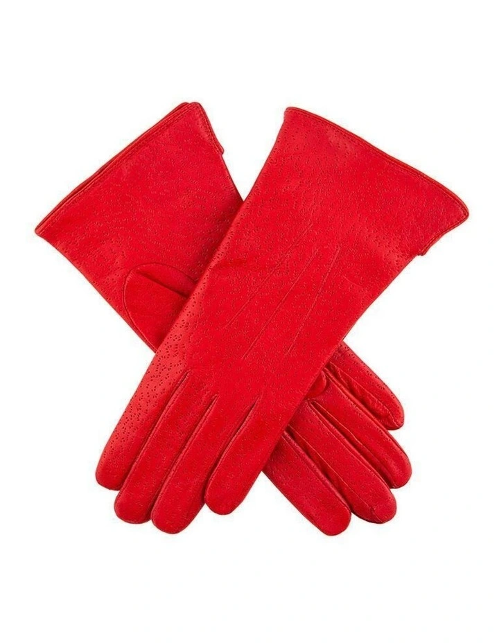 DENTS Jessica Womens Classic Imipec Leather Gloves 7-1109 Lined Ladies - Berry image 1