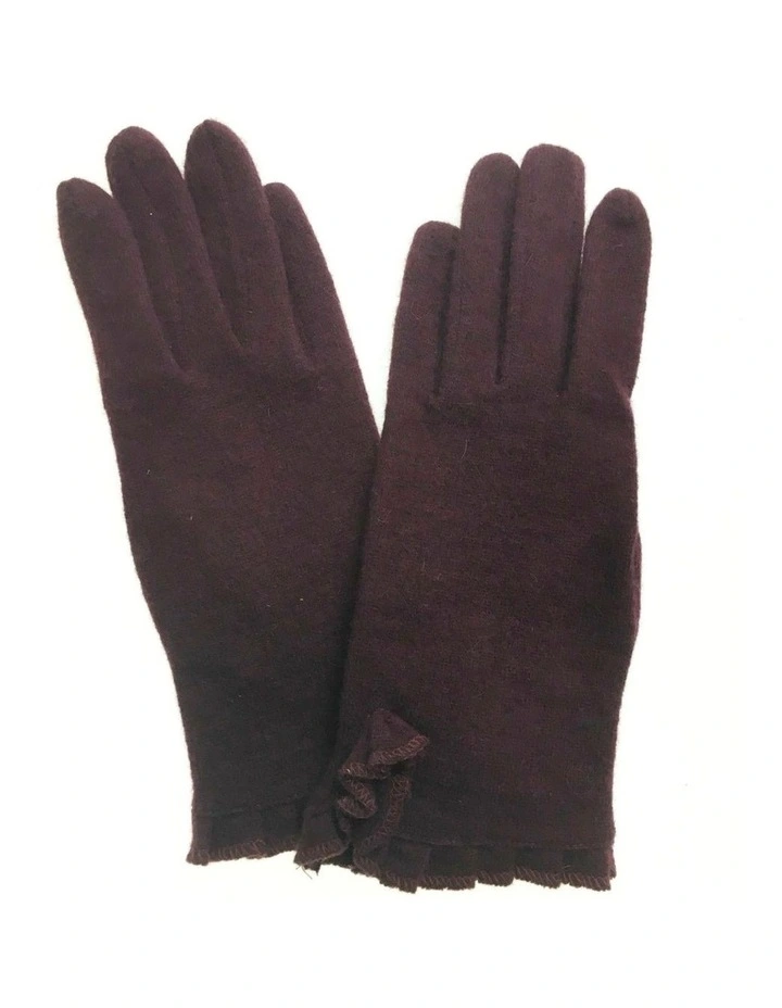 DENTS Ladies Soft Warm Unlined Acrylic Gloves Gloves Warm Winter - Claret image 1