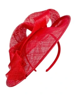 Red Sinamay Fascinator MA1009R
