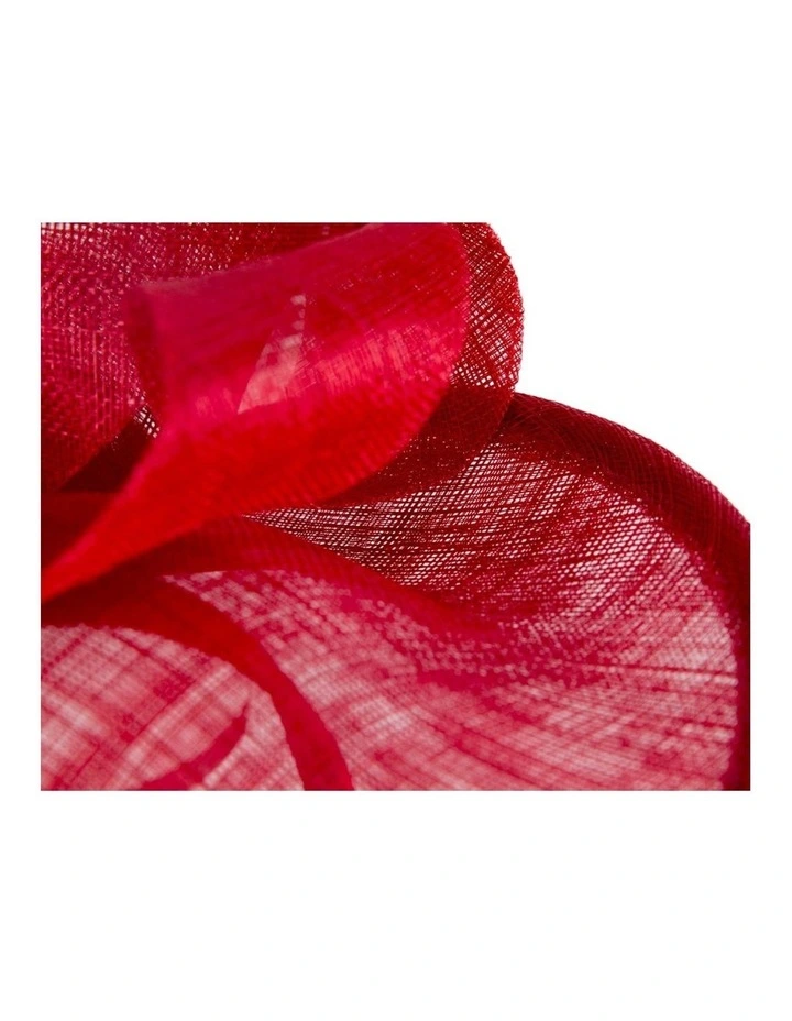 Red Sinamay Fascinator MA1009R image 3