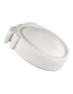 White Braid Pillbox Hat with Bow by Max Alexander MA1032WHT
