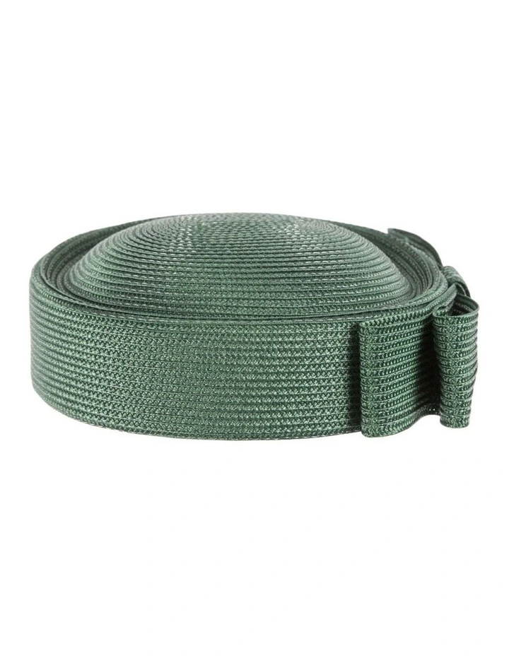 Dark Green Braid Pillbox Hat with Bow by Max Alexander MA1032DG image 3