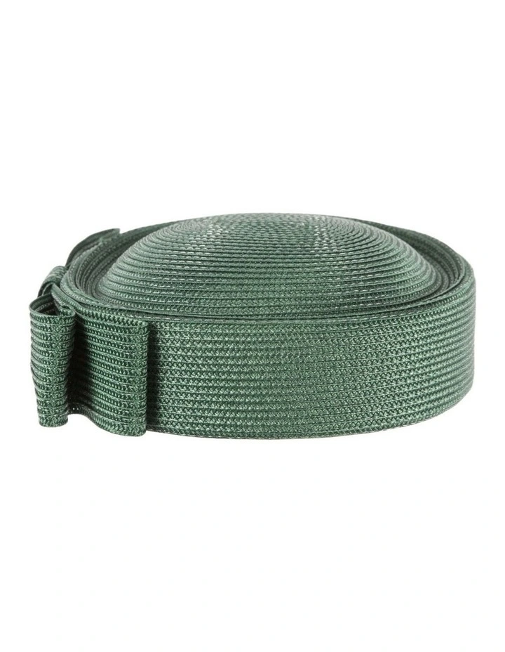 Dark Green Braid Pillbox Hat with Bow by Max Alexander MA1032DG image 4