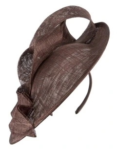 Chocolate Sinamay Fascinator MA1009BR