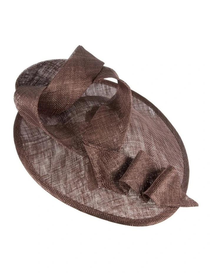 Chocolate Sinamay Fascinator MA1009BR image 2
