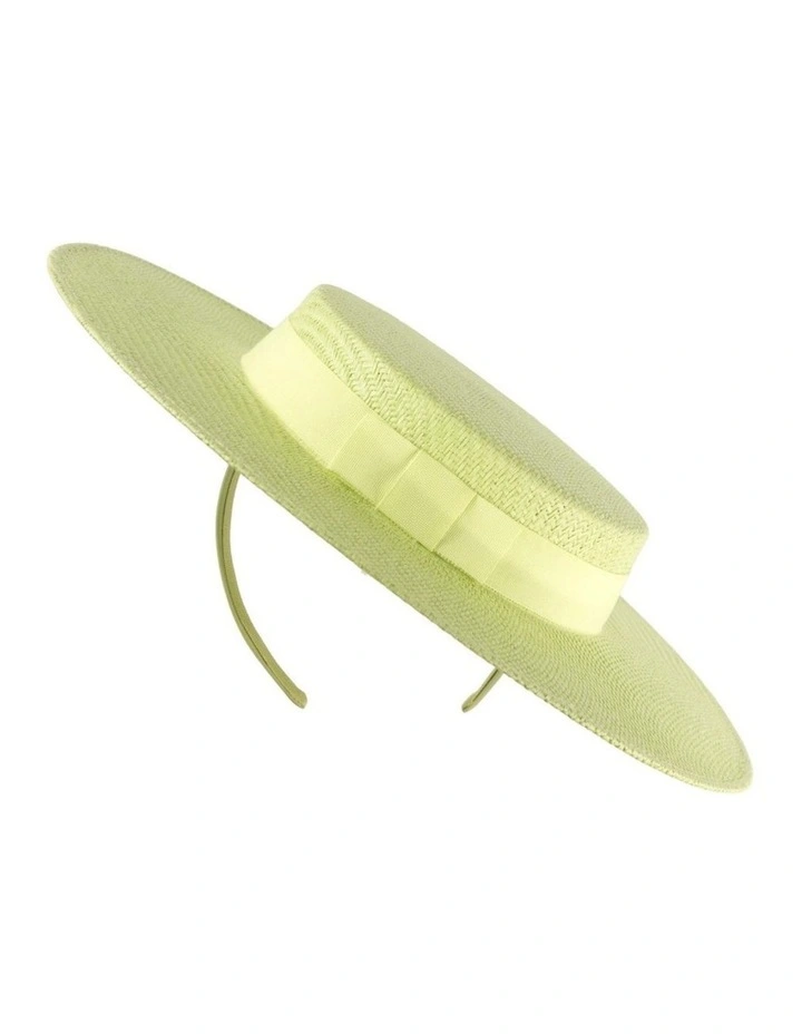 Lime Boater Hat MA977LM image 4