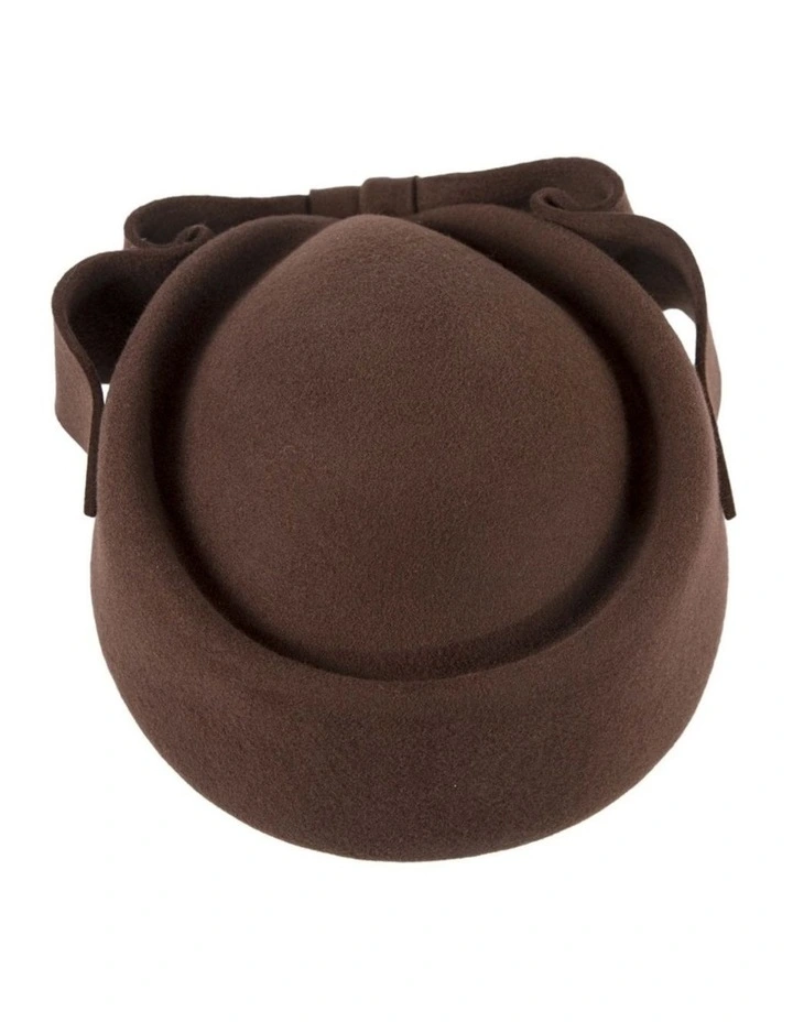 Chocolate Max Alexander Felt Pillbox Hat  Classic Winter Style J460BR image 4