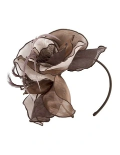 Chocolate and Coffee Organza Fascinator MA983CHCF