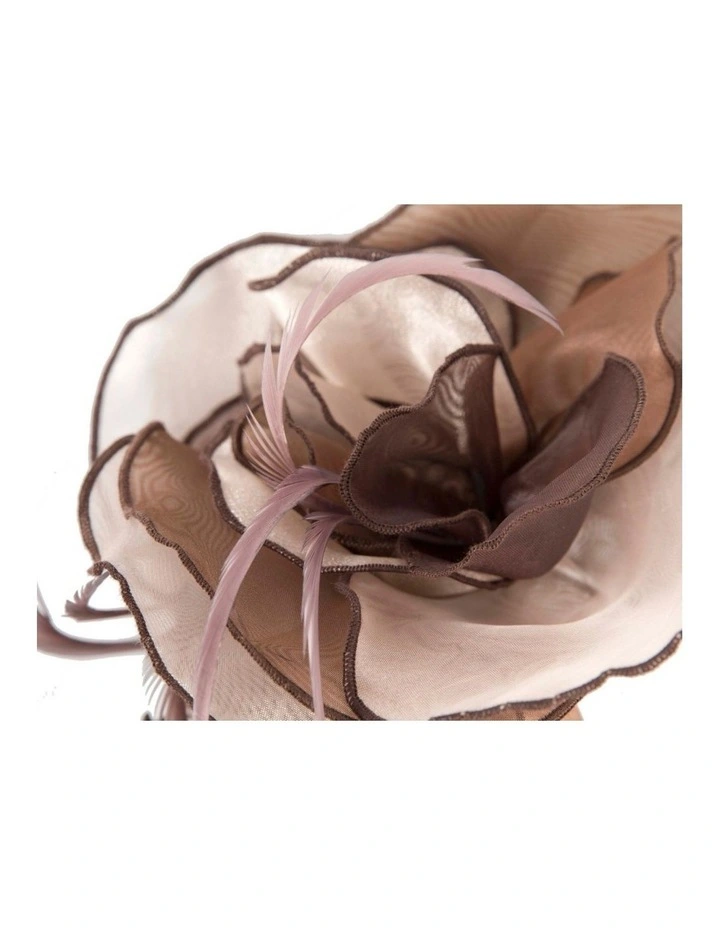Chocolate and Coffee Organza Fascinator MA983CHCF image 2
