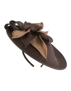 Chocolate Shantung Fascinator MA989BR