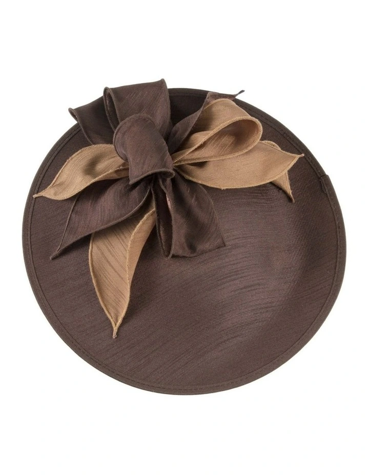 Chocolate Shantung Fascinator MA989BR image 2
