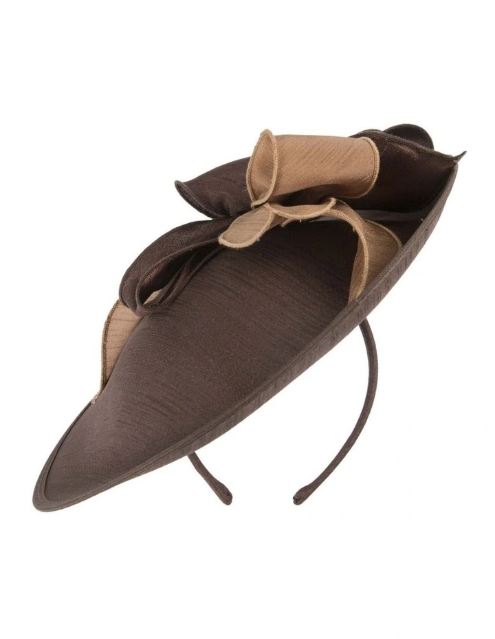 Chocolate Shantung Fascinator MA989BR image 4