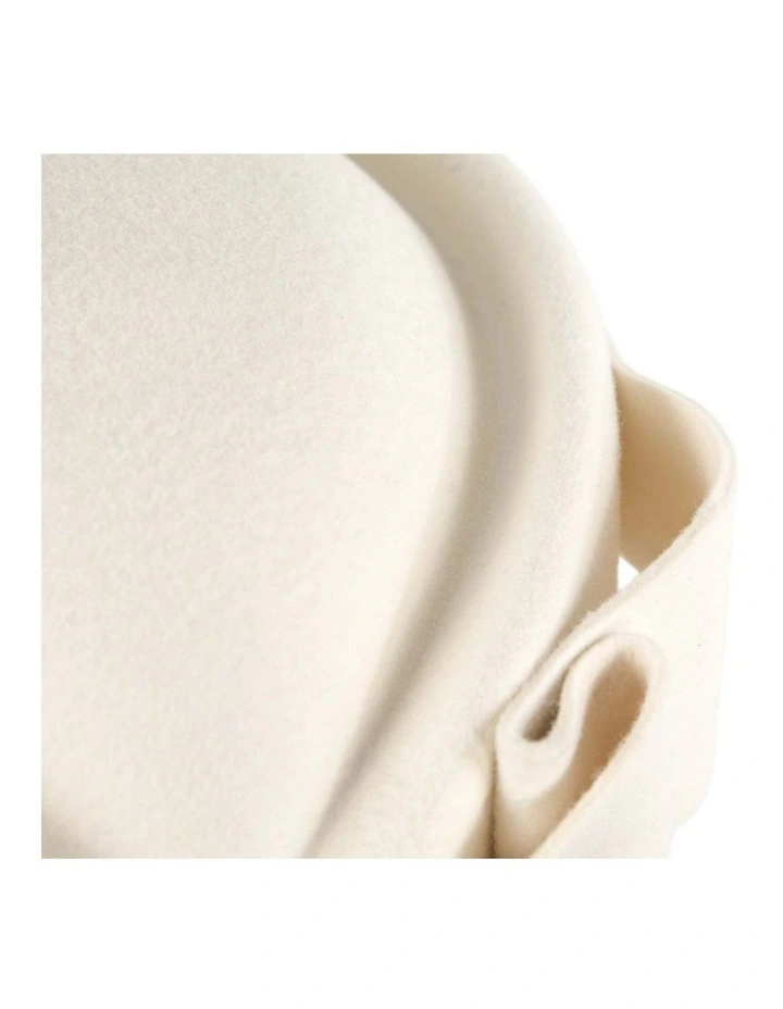 White Max Alexander Felt Pillbox Hat  Classic Winter Style J460WHT image 3