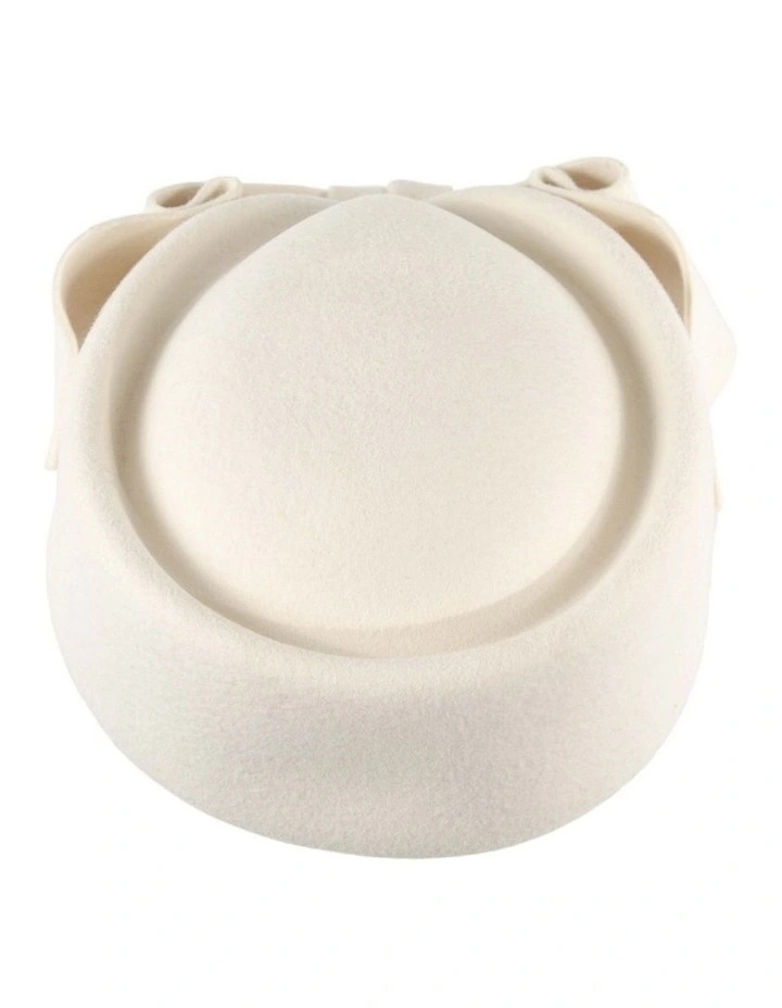 White Max Alexander Felt Pillbox Hat  Classic Winter Style J460WHT image 6