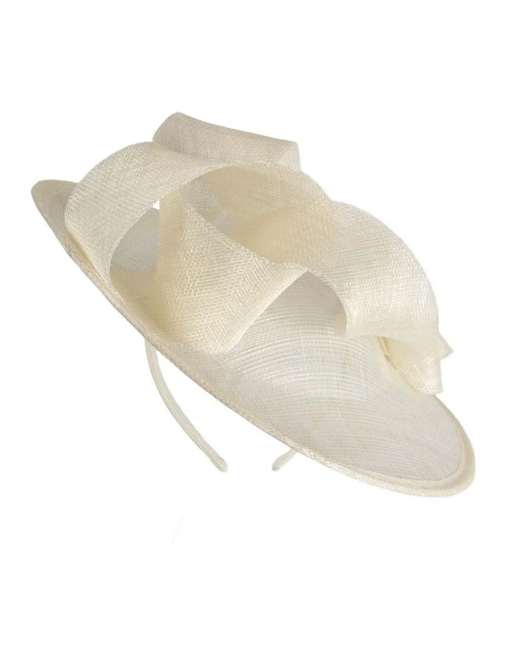 Cream Sinamay Fascinator MA1009C image 4