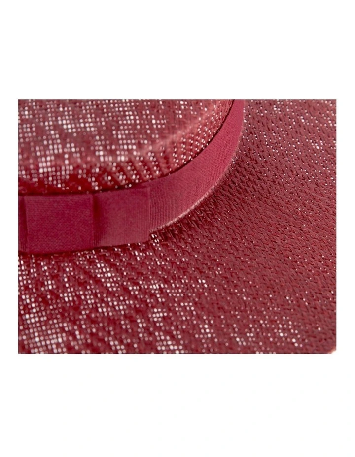 Wine-colored boater hat by Max Alexander MA977WN image 4