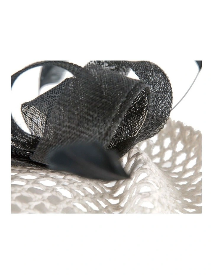 Max Alexander white & black plate fascinator MA930WB image 3