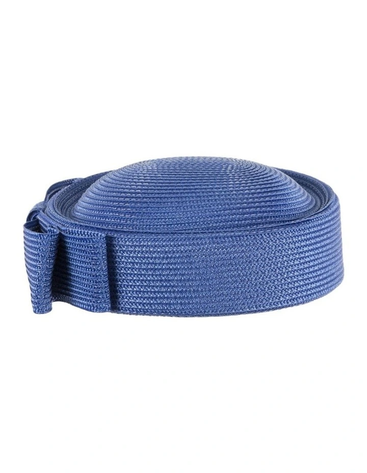 Royal Blue Braid Pillbox Hat with Bow by Max Alexander MA1032RB image 4