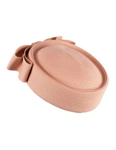 Coral Braid Pillbox Hat with Bow by Max Alexander MA1032CR