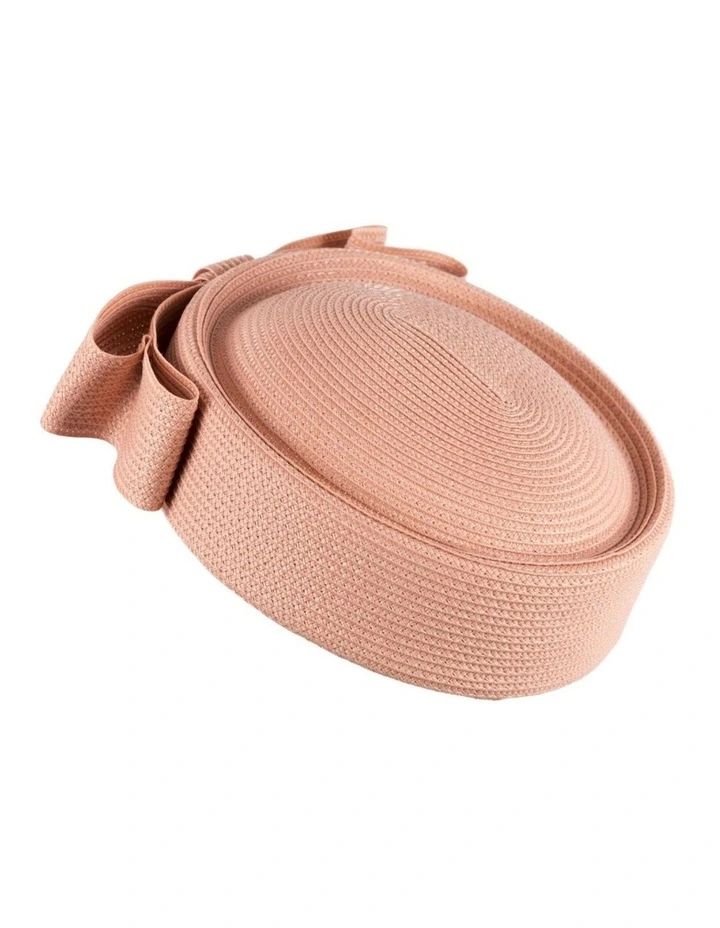 Coral Braid Pillbox Hat with Bow by Max Alexander MA1032CR image 1