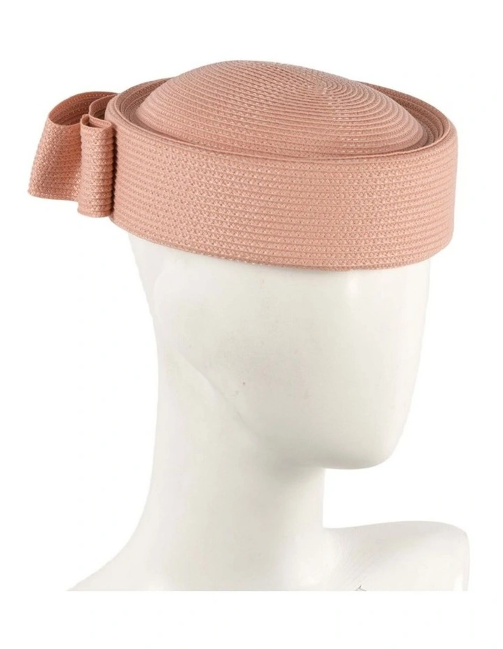 Coral Braid Pillbox Hat with Bow by Max Alexander MA1032CR image 2