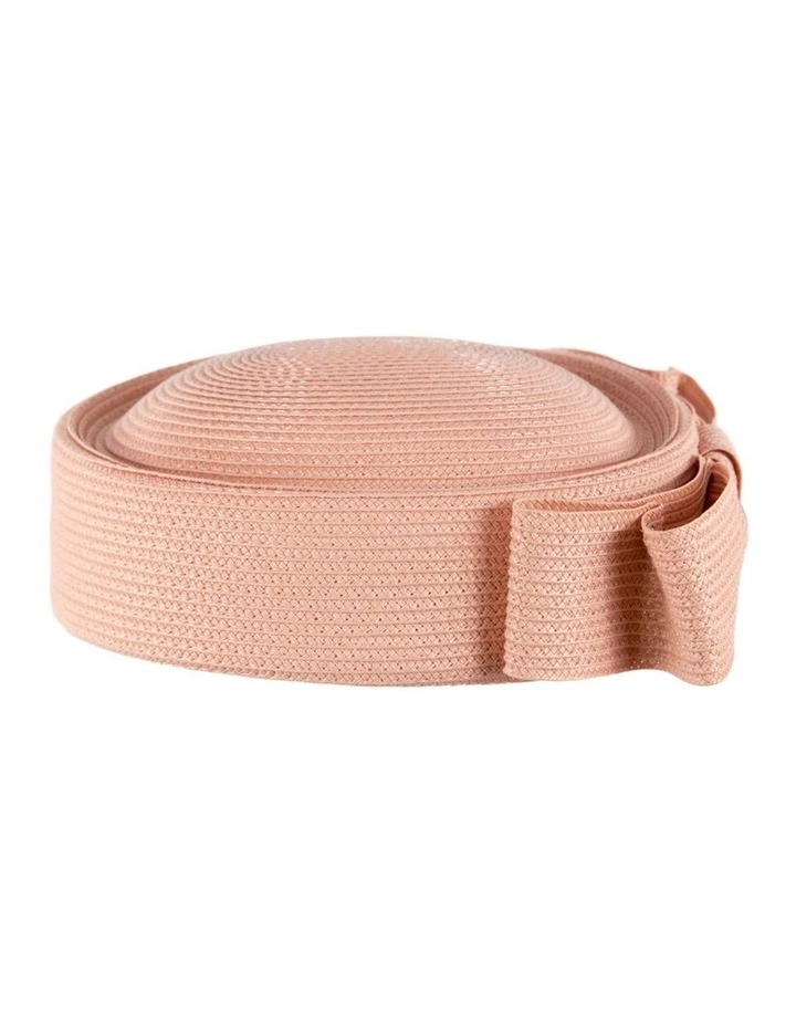 Coral Braid Pillbox Hat with Bow by Max Alexander MA1032CR image 3