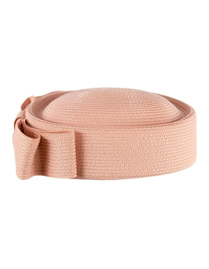 Coral Braid Pillbox Hat with Bow by Max Alexander MA1032CR image 4