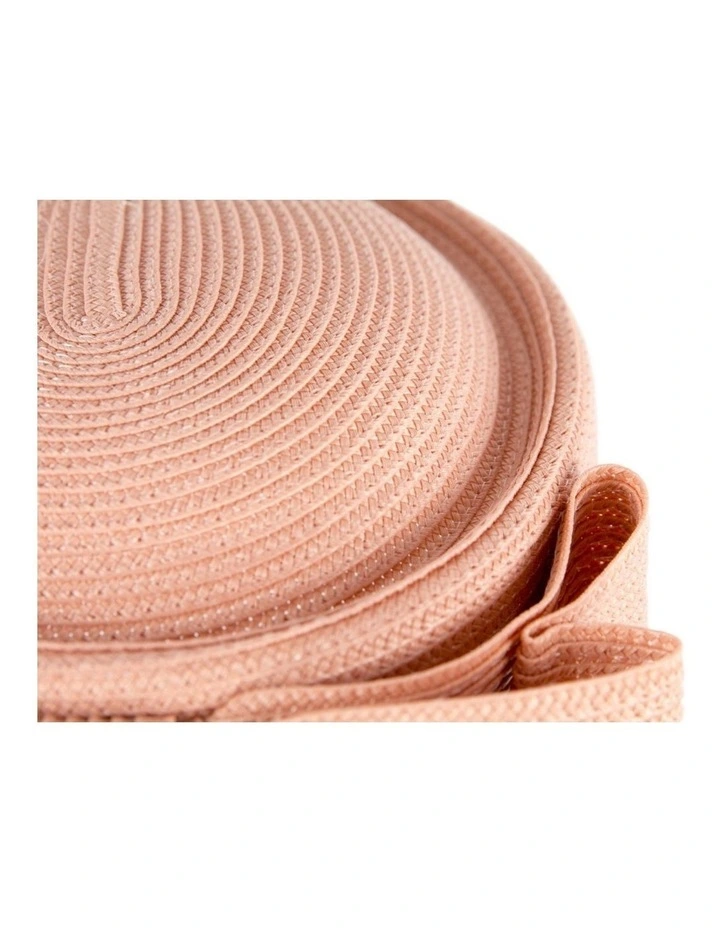 Coral Braid Pillbox Hat with Bow by Max Alexander MA1032CR image 5