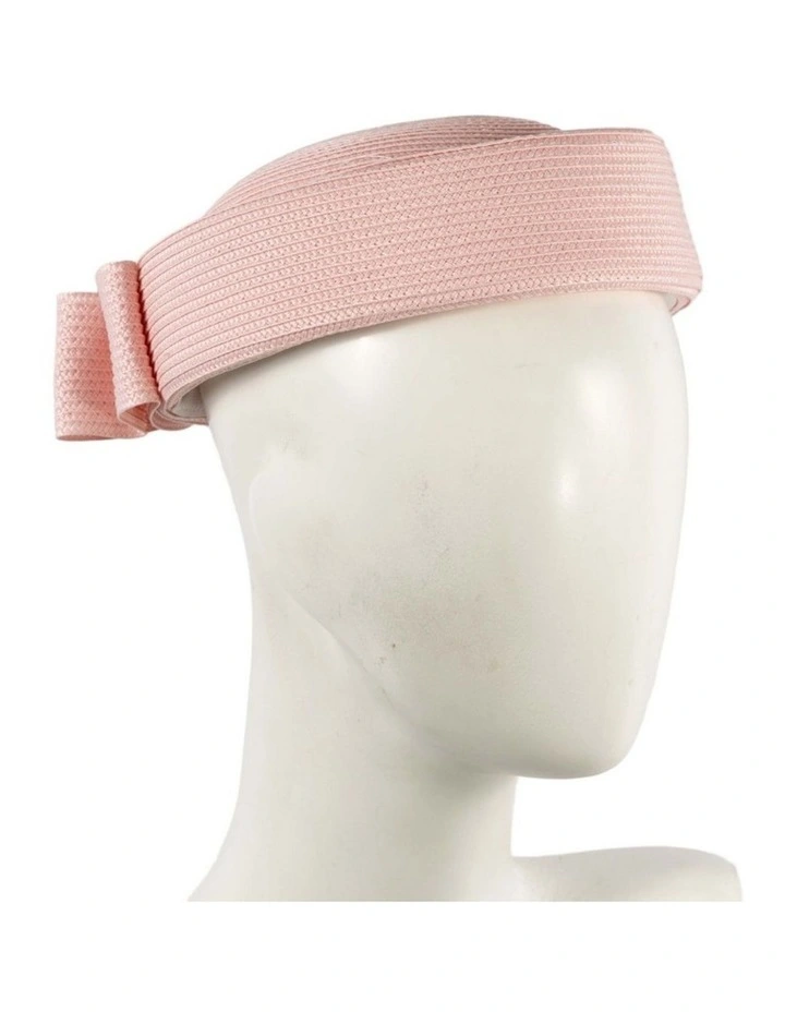 Pink Braid Pillbox Hat with Bow by Max Alexander MA1032PI image 2