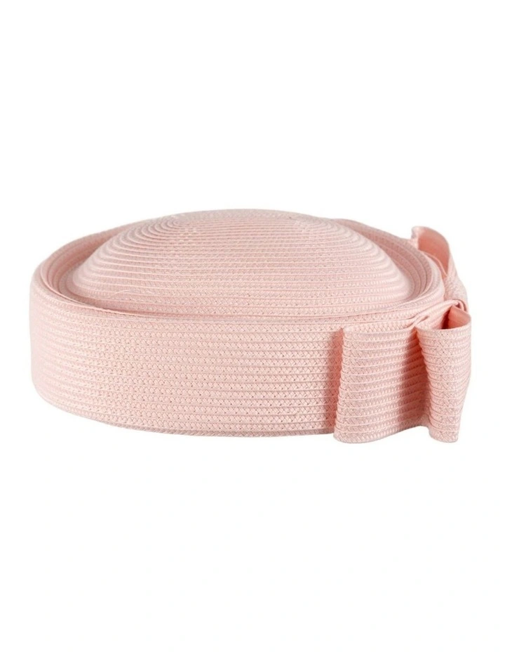 Pink Braid Pillbox Hat with Bow by Max Alexander MA1032PI image 3