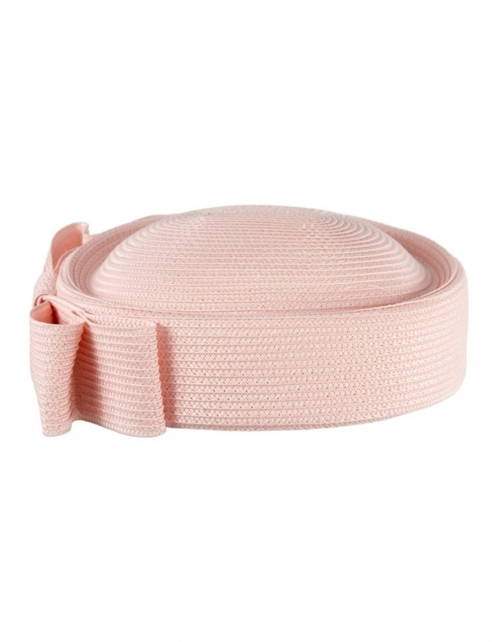 Pink Braid Pillbox Hat with Bow by Max Alexander MA1032PI image 4