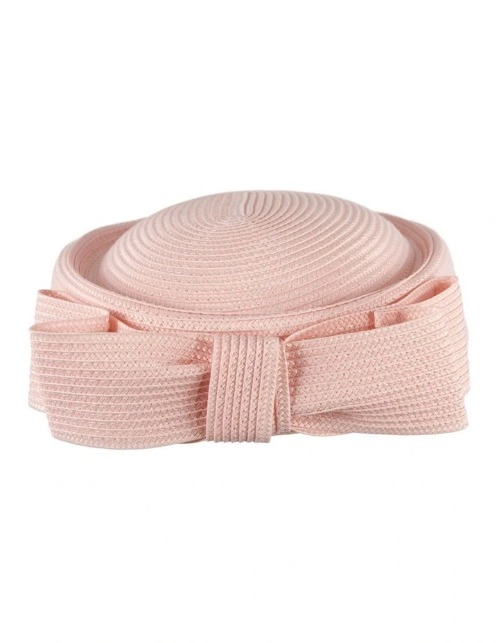Pink Braid Pillbox Hat with Bow by Max Alexander MA1032PI image 6