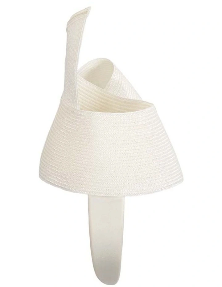 Modern white fascinator by Max Alexander MA839W image 3