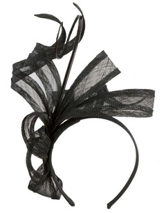 Black Sinamay Fascinator by Max Alexander MA1020B
