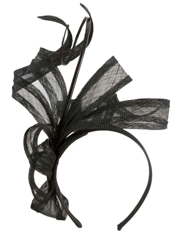 Black Sinamay Fascinator by Max Alexander MA1020B image 1