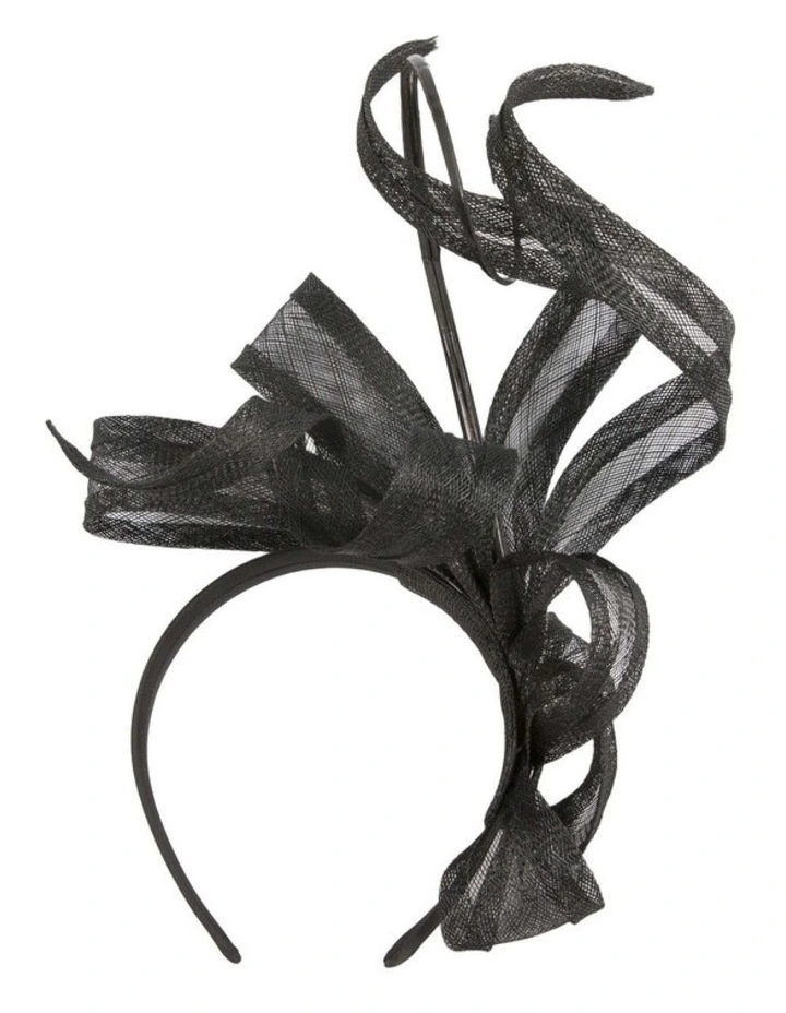Black Sinamay Fascinator by Max Alexander MA1020B image 3
