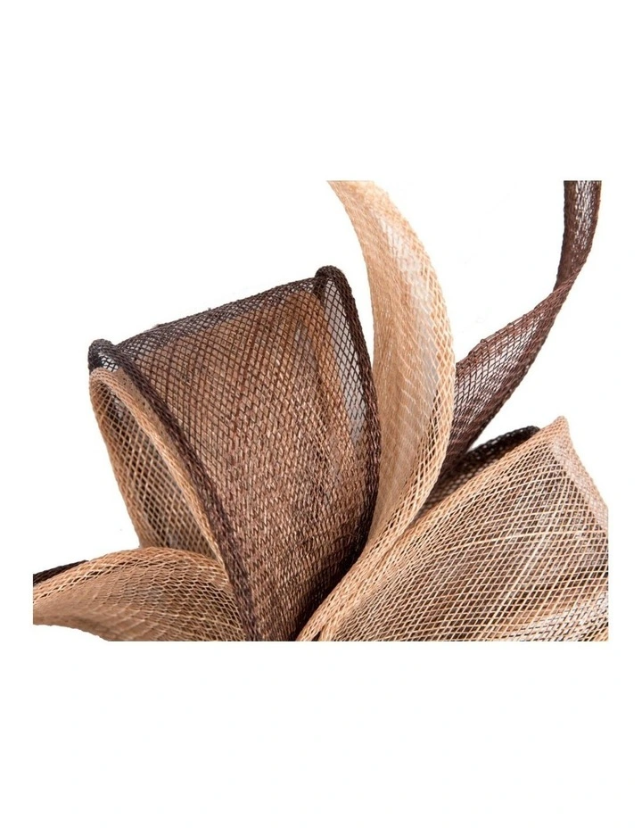 Chocolate & Coffee Two-Tone Sinamay Fascinator by Max Alexander MA1017CHCF image 2