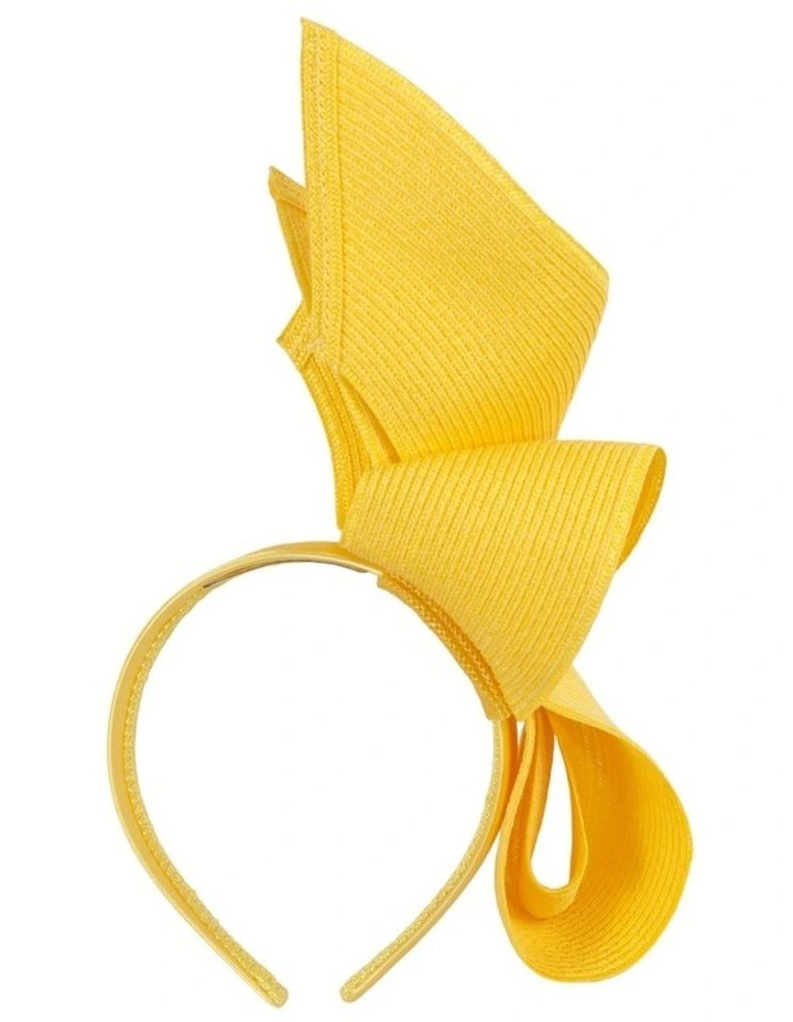 Yellow Sculptural Fascinator Headband by Max Alexander MA1022Y image 3