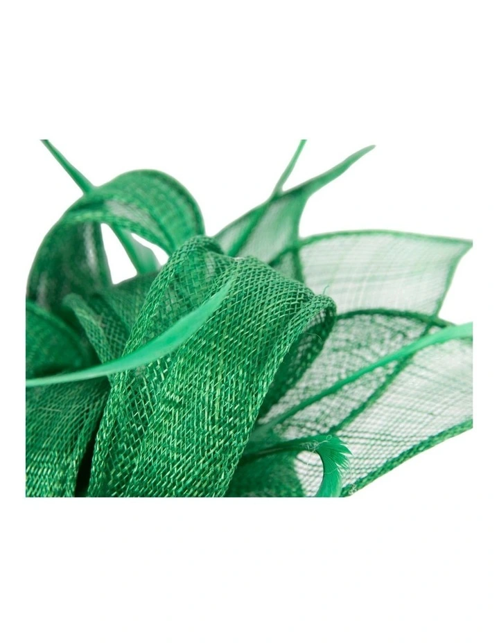 Green Sinamay Fascinator by Max Alexander MA1024GRN image 2