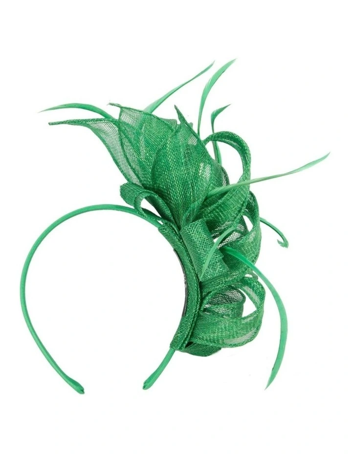 Green Sinamay Fascinator by Max Alexander MA1024GRN image 3