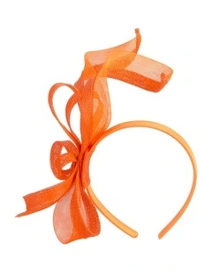 Petite Orange Sinamay Fascinator by Max Alexander MA1028OR