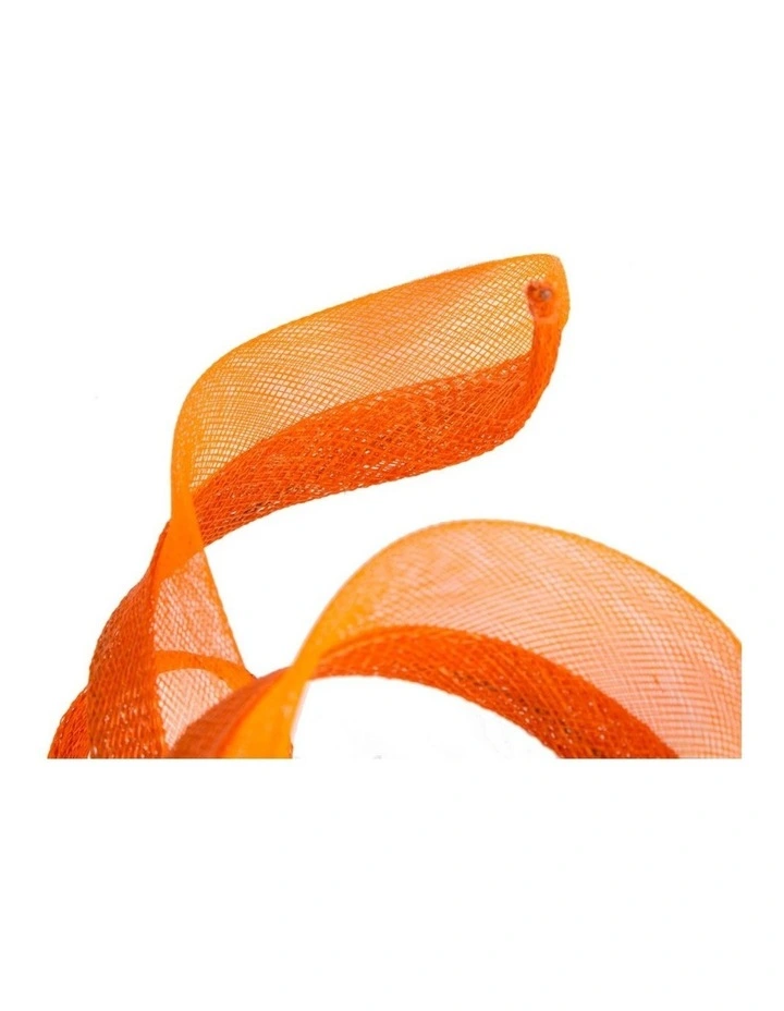 Petite Orange Sinamay Fascinator by Max Alexander MA1028OR image 2