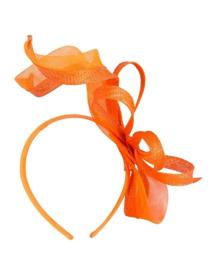 Petite Orange Sinamay Fascinator by Max Alexander MA1028OR image 3