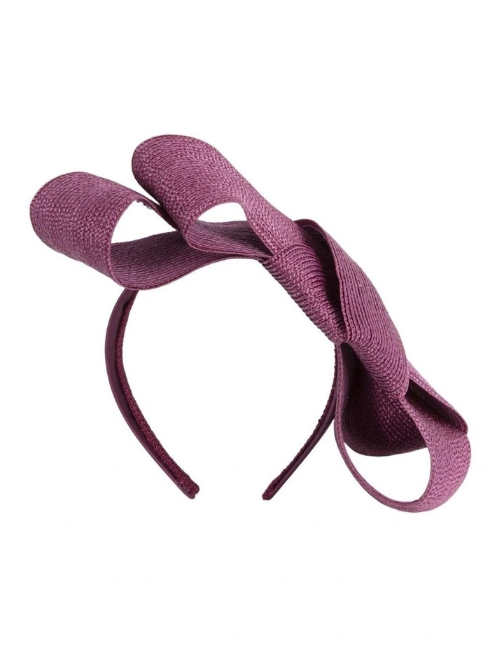 Maroon Sculptural Bow Headband by Max Alexander MA1027MA image 3