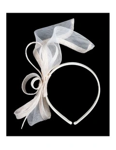 Petite Cream Sinamay Fascinator by Max Alexander MA1028C