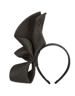 Black Sculptural Fascinator Headband by Max Alexander MA1022B
