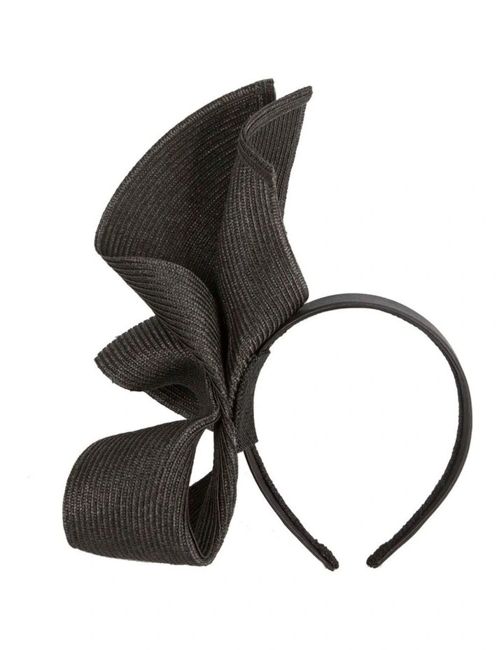 Black Sculptural Fascinator Headband by Max Alexander MA1022B image 1